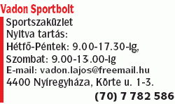   - Vadon Sport Sportszaküzlet