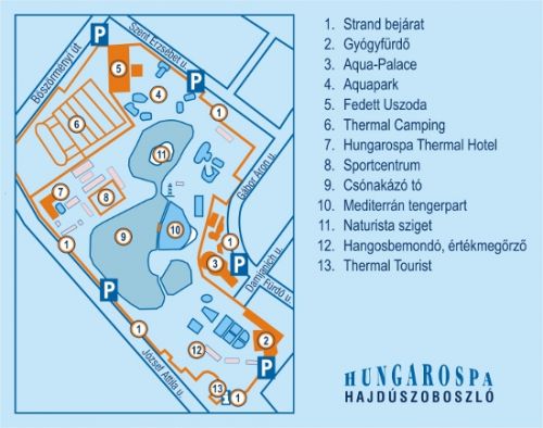 Hajdúszoboszló Hungarospa térkép